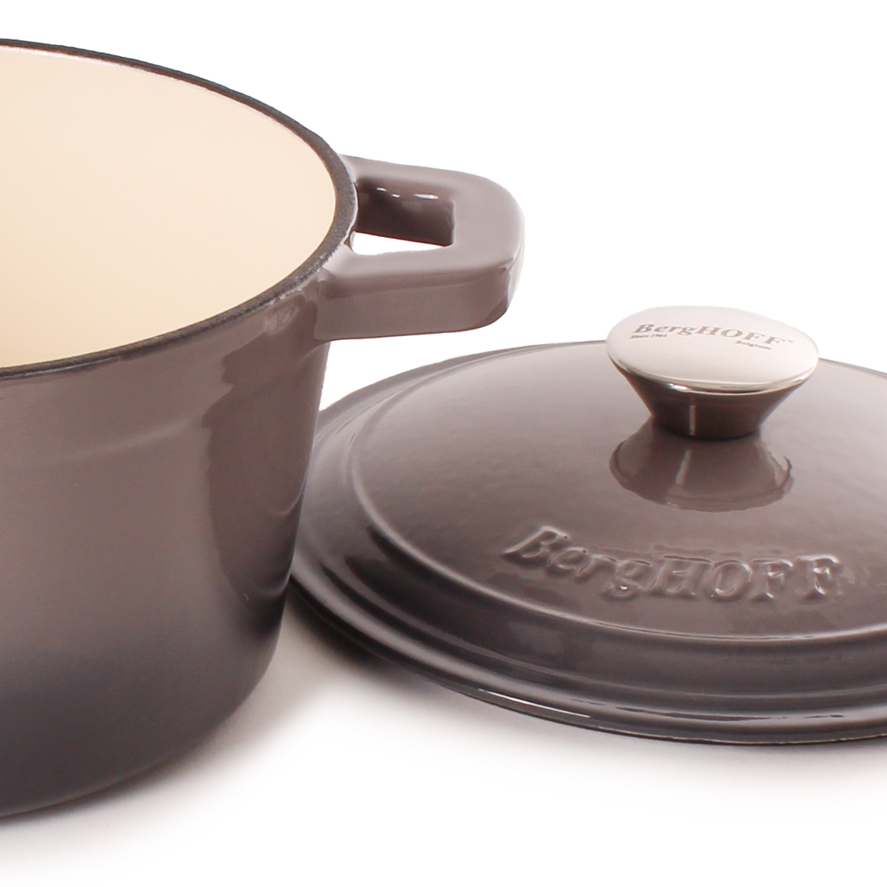 BergHOFF Neo 4Pc Cast Iron Set: 3qt. Covered Dutch Oven & 7qt. Covered Stockpot, Blue