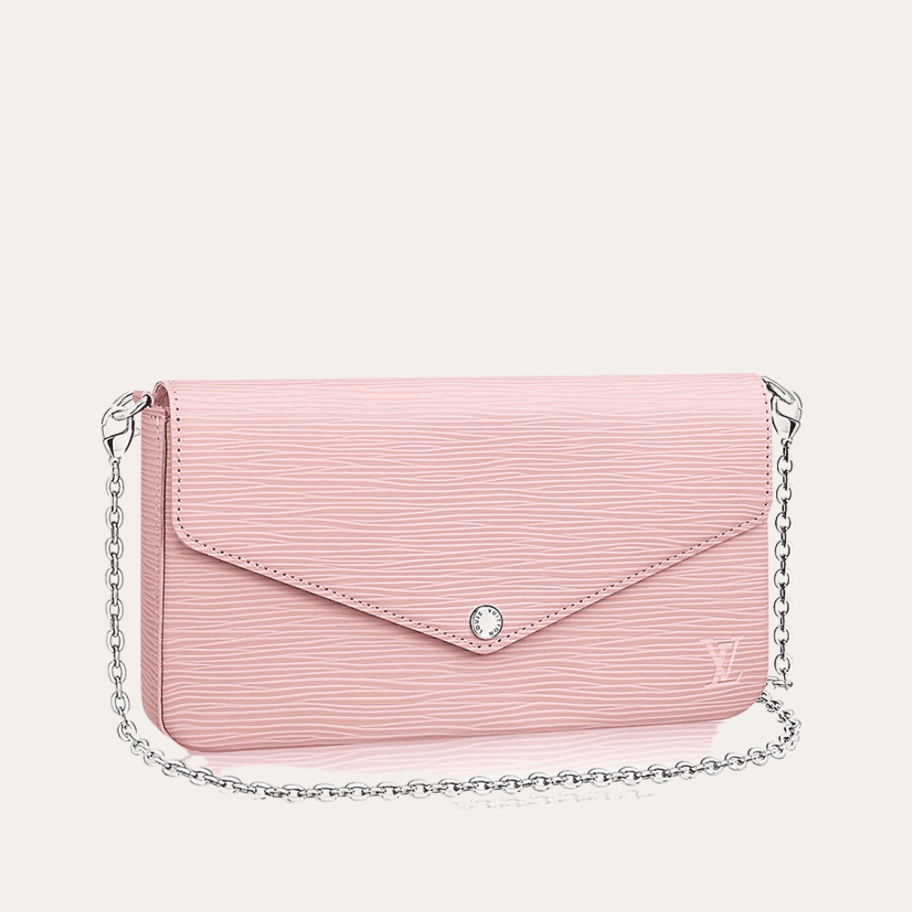 Louis Vuitton Félicie Pochette Epi Rose Ballerine 8.3 Inches M82477