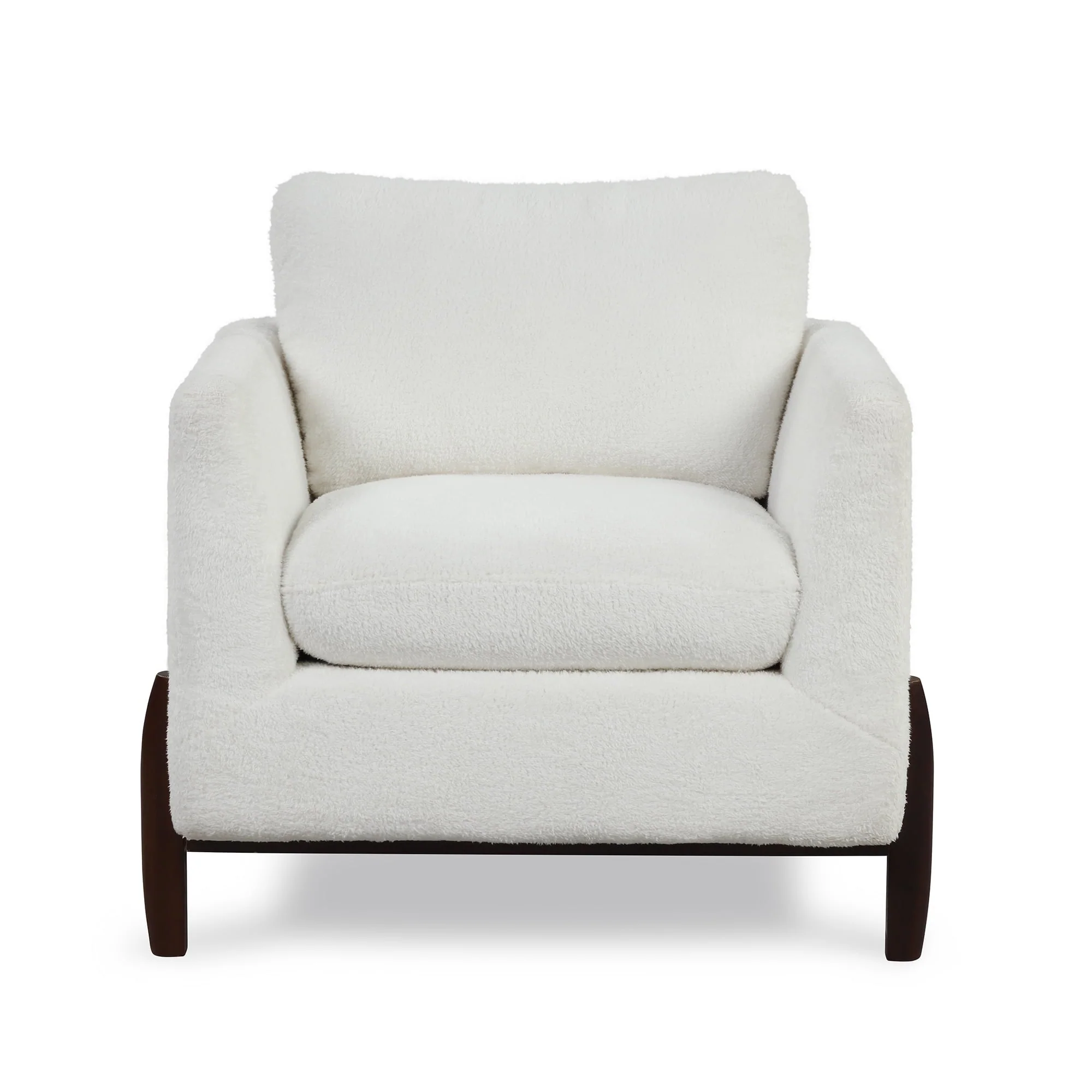 Desert Fields Sherpa Chair with Wood Legs