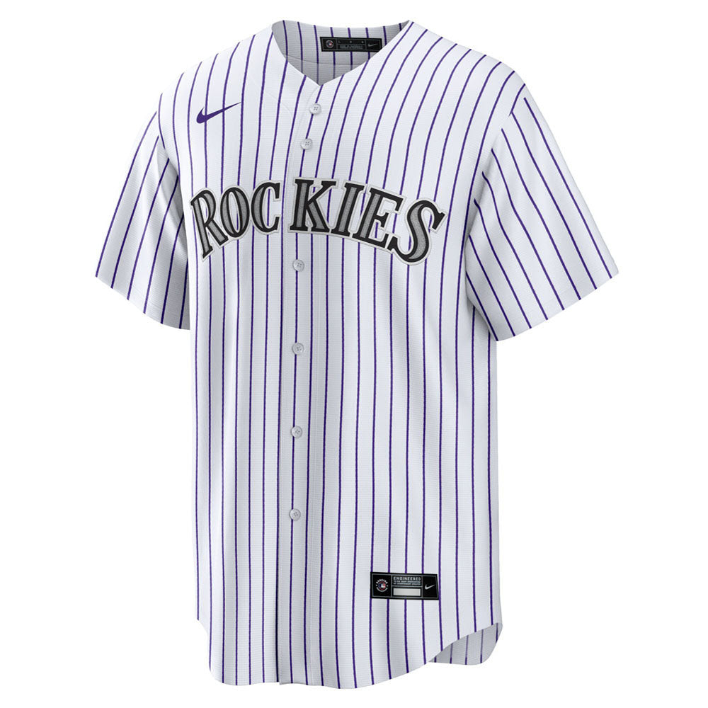 Men's Colorado Rockies Charlie Blackmon Home Player Name Jersey - White