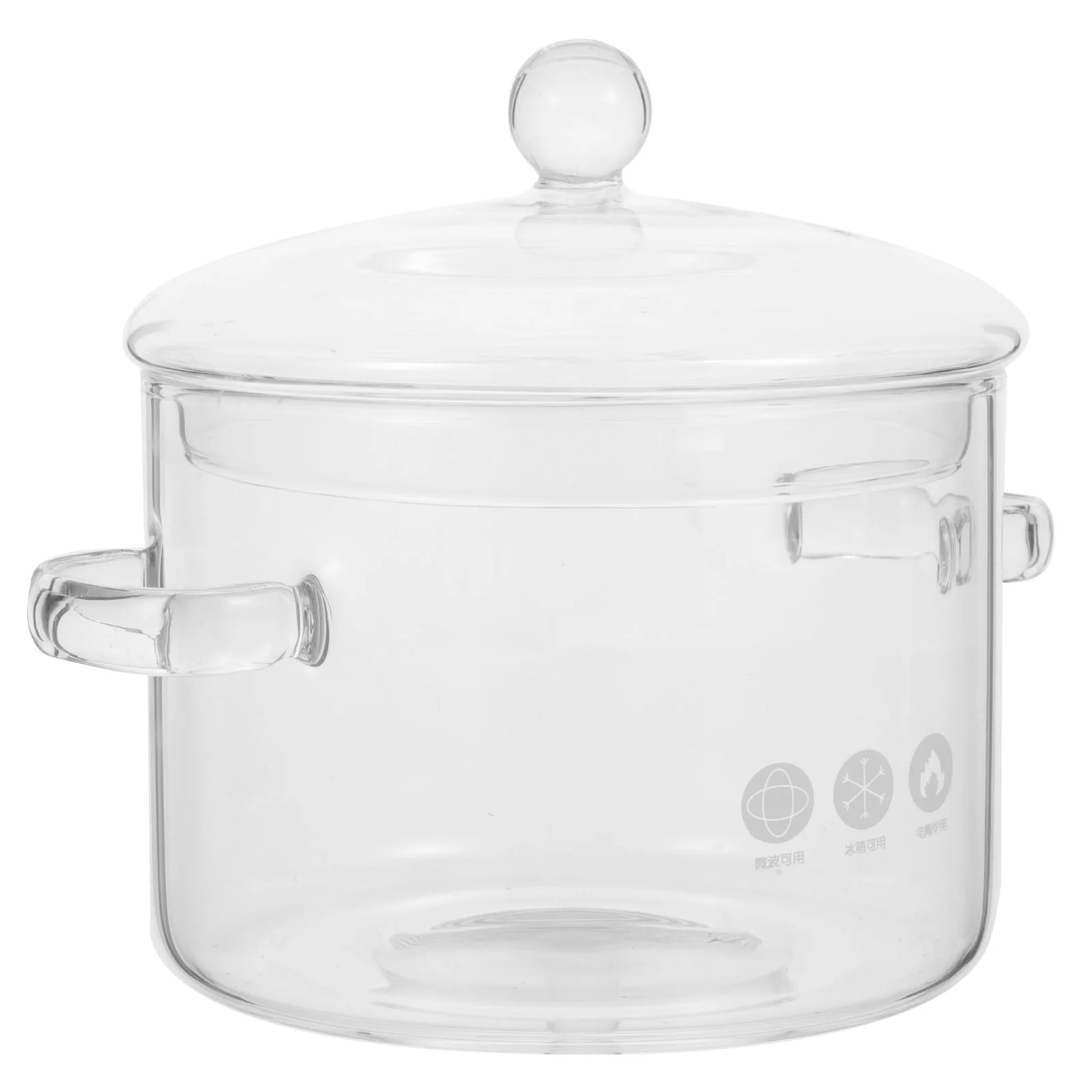BESTONZON Household High Borosilicate Glass Soup Pot Pot Glass Two-eared Instant Noodle Bowl