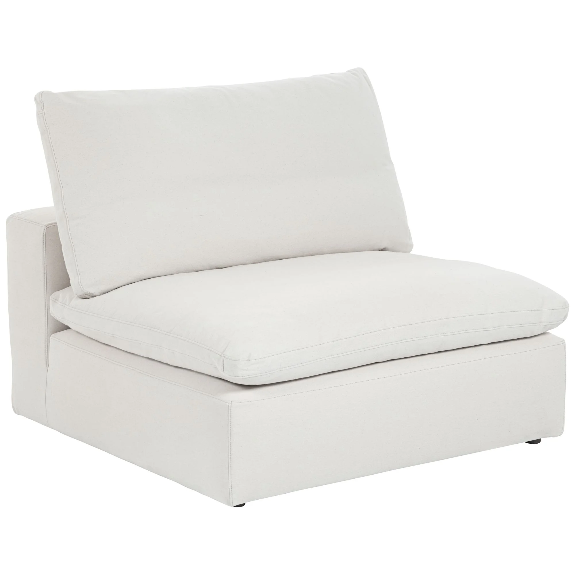 55 Downing Street Pearl White Slipcover for Skye Peyton Collection Armless Sectional Chairs