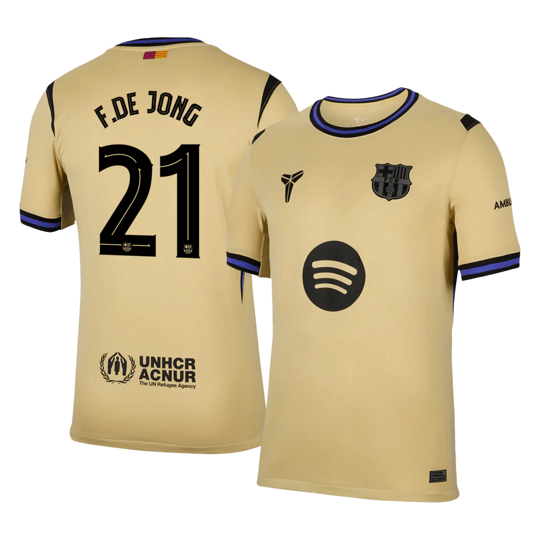 F.DE JONG #21 Barcelona Away Soccer Jersey 2025/26 - UCL