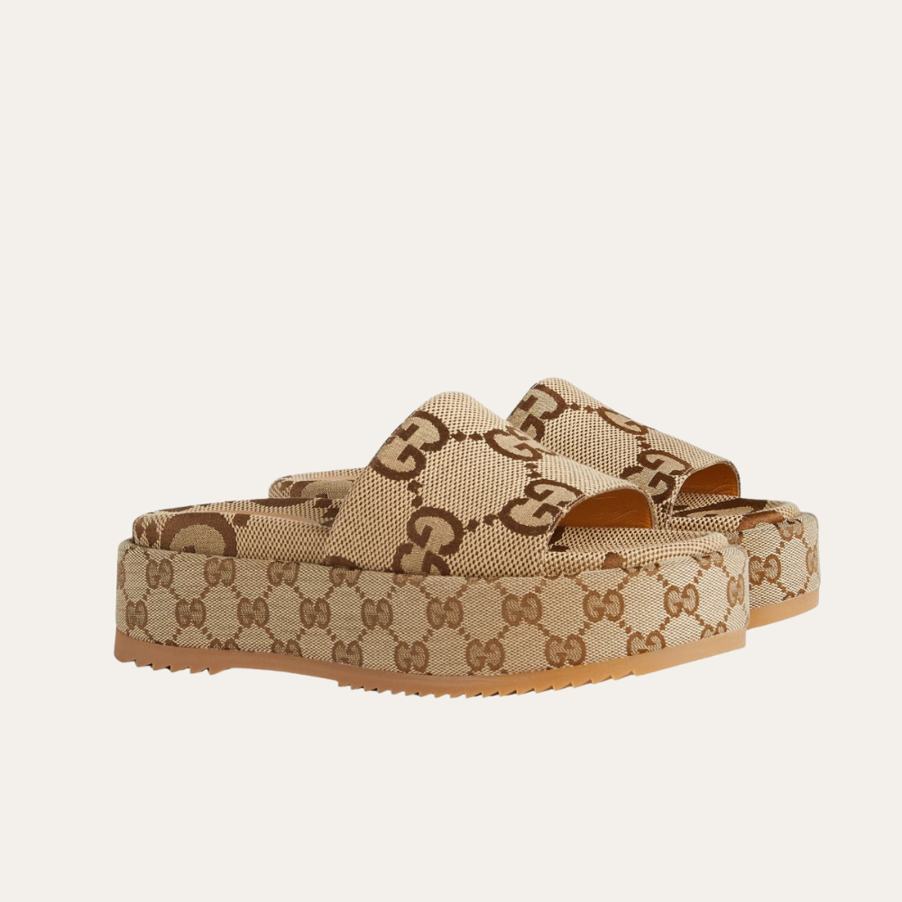 Gucci Women’s Platform Slide Sandal Camel 623212 Uko00 2580