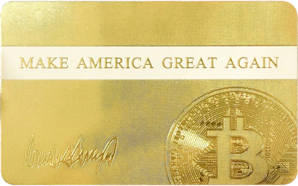 Commemorate Trump Crypto President Gold Card