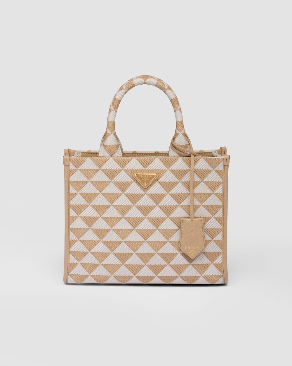 Small Symbole Embroidered Fabric Handbag