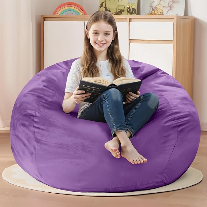 BUBBLEBEAN Bean Bag Chair: Bean Bags with Memory Foam Filled