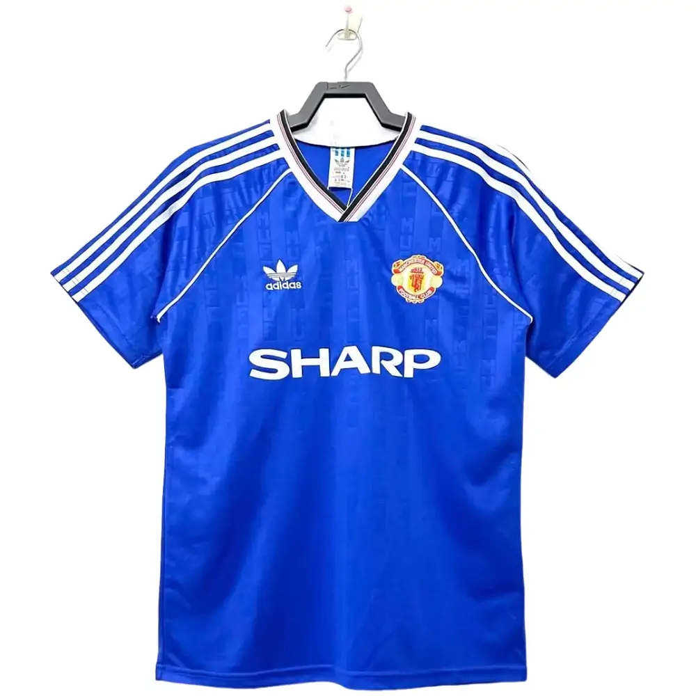 1988/1990 Manchester United third away blue retro jersey