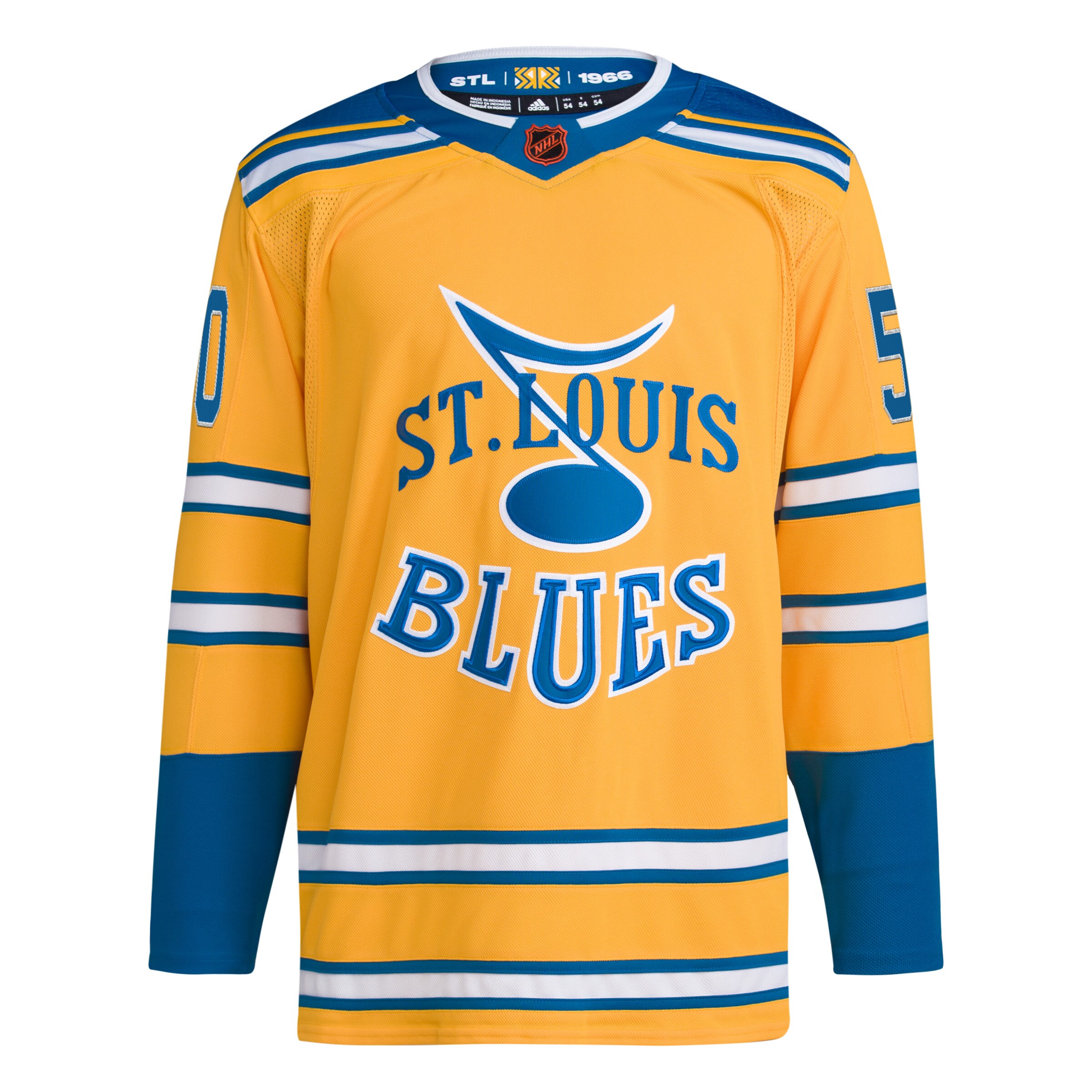 Jordan Binnington St. Louis Blues  Reverse Retro 2.0    Jersey – Gold