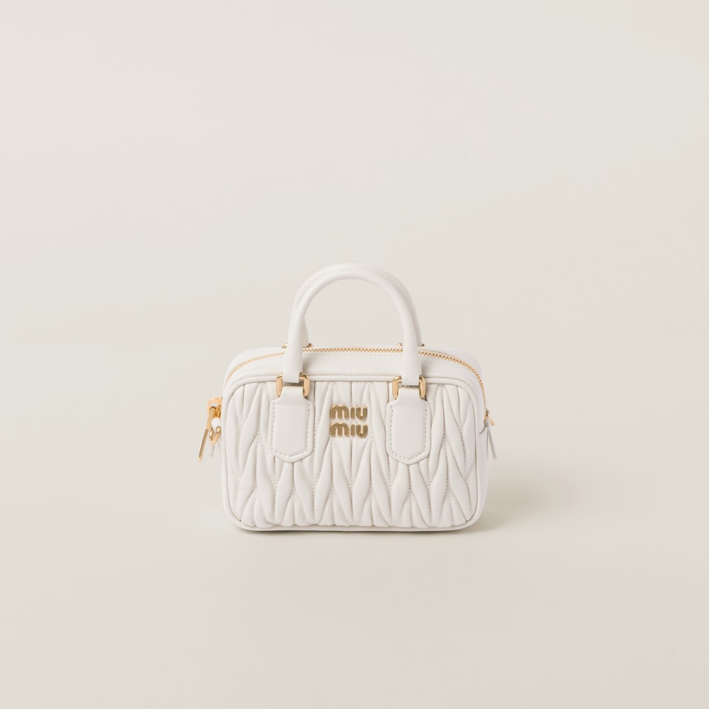 Arcadie Matelassé nappa leather micro-bag