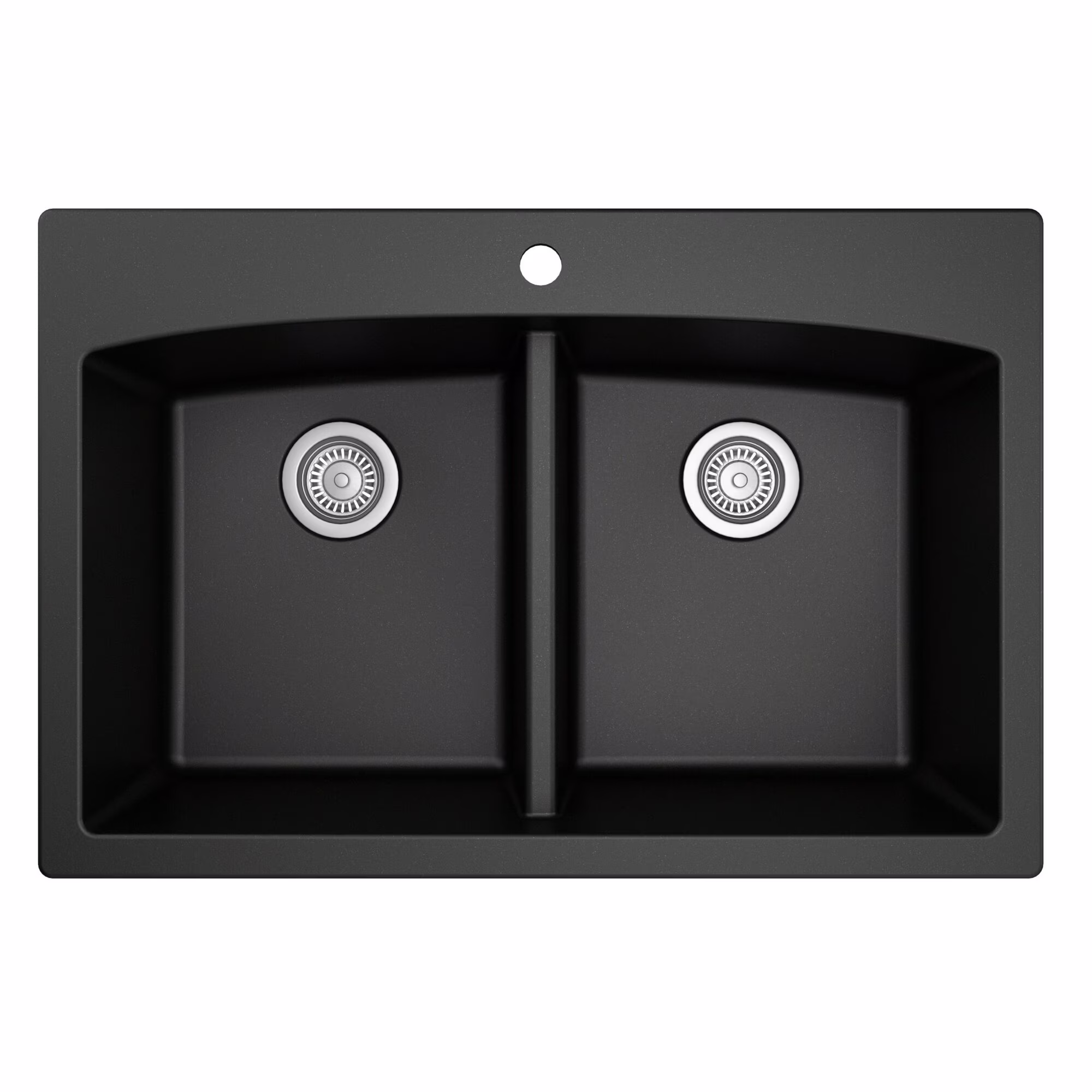Karran QT-710-BR Brown Quartz Composite Rectangular Double Bowl Sink