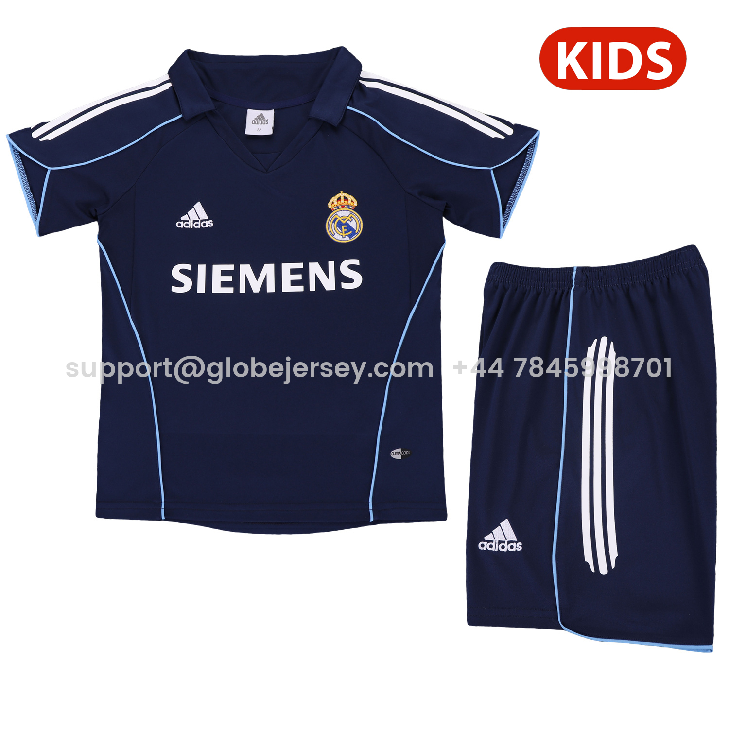 Retro Real Madrid 05-06 Away Kids Kit