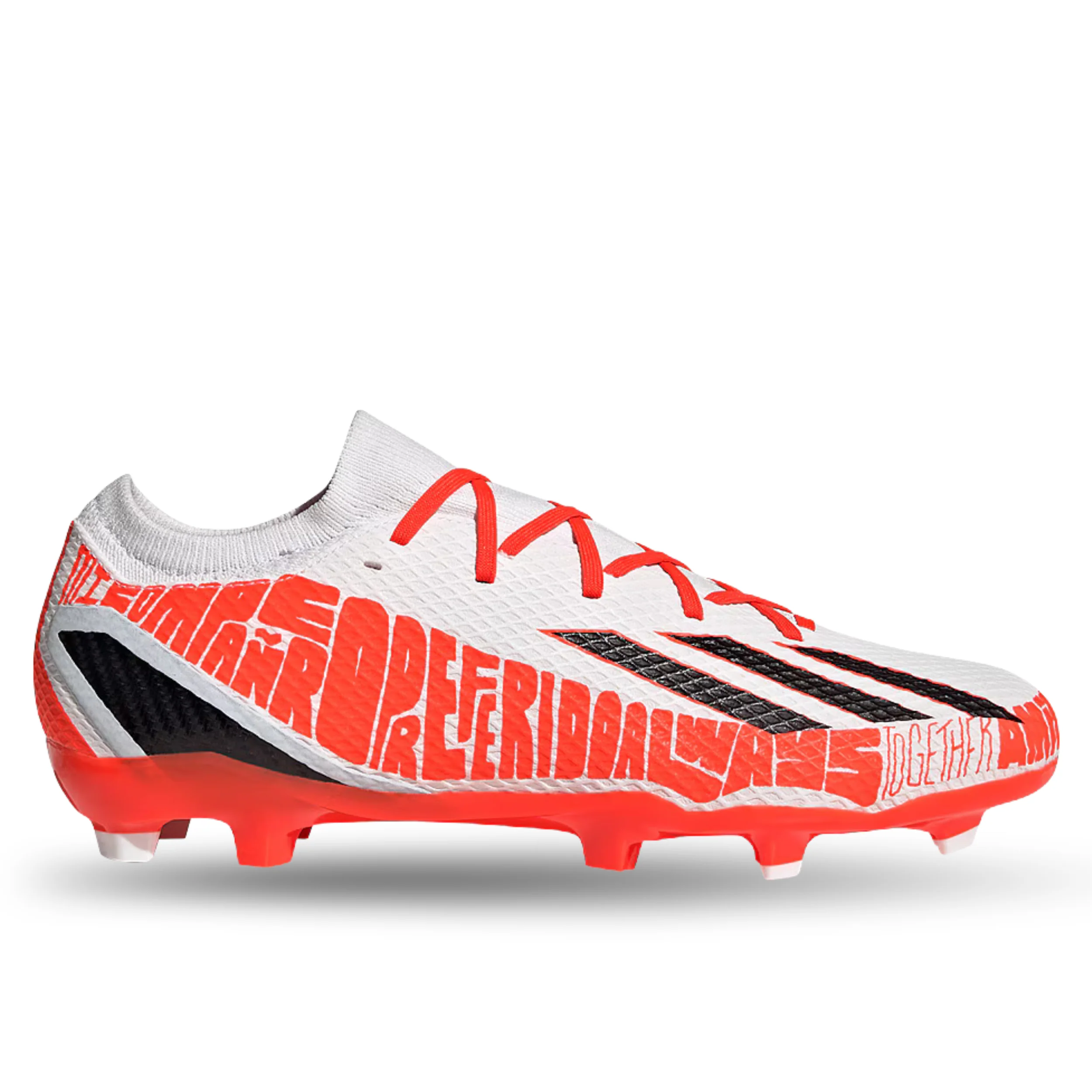 adidas X Speedportal Messi.3 Firm Ground Soccer Cleats (Core White/Solar Red)