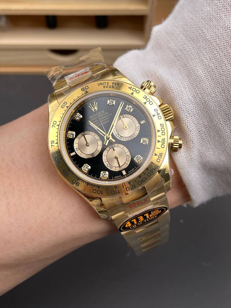 Rolex Daytona Full Gold Black Diamond