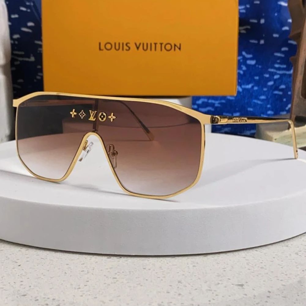 Louis Vuitton LV Golden Mask Sunglasses Brown Z1717U