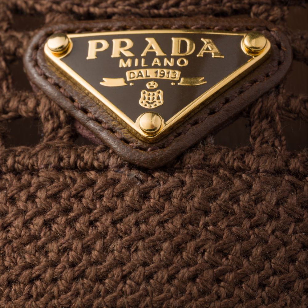 Prada Crochet Pumps Cocoa Brown 35mm
