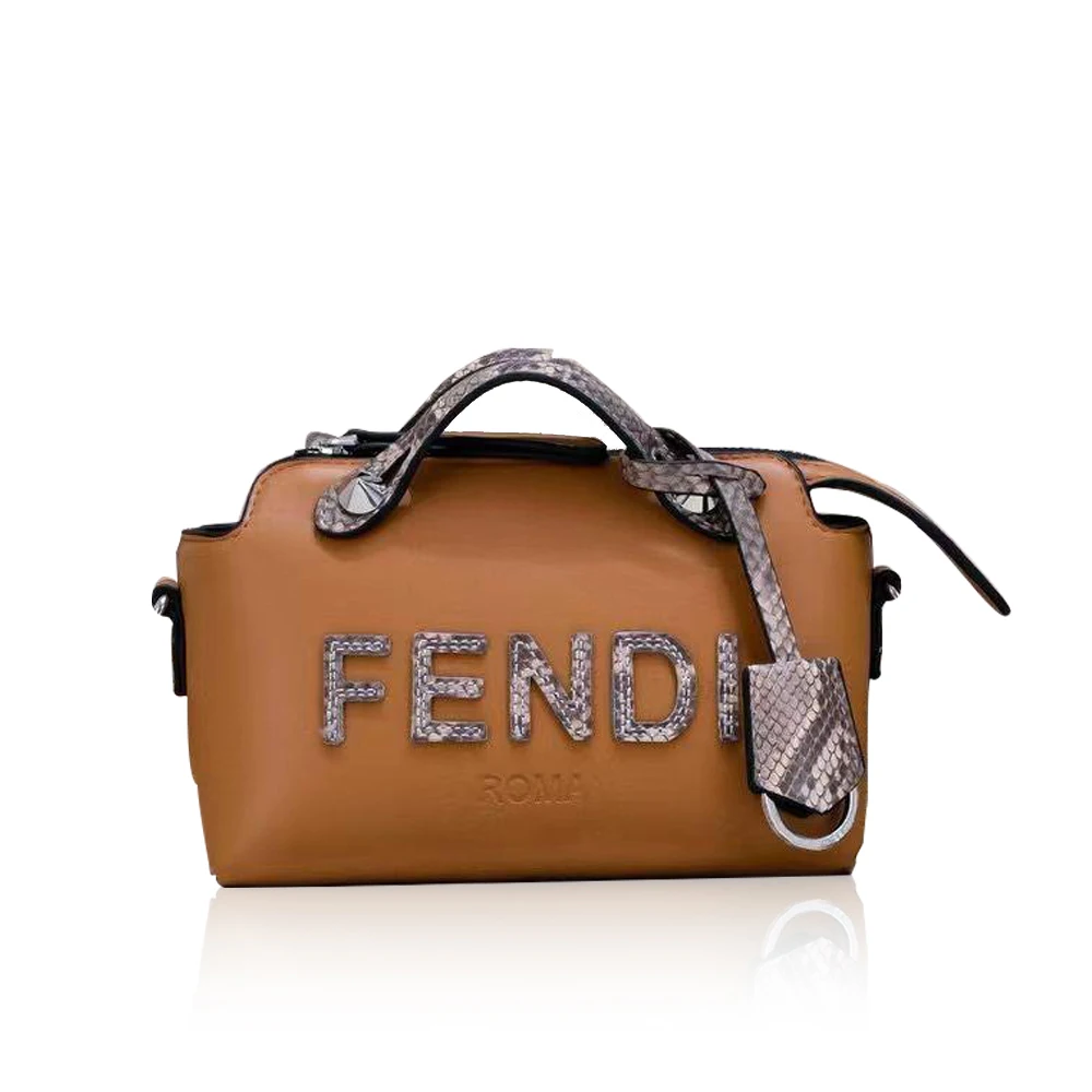 Fendi By The Way Mini Leather Boston Bag