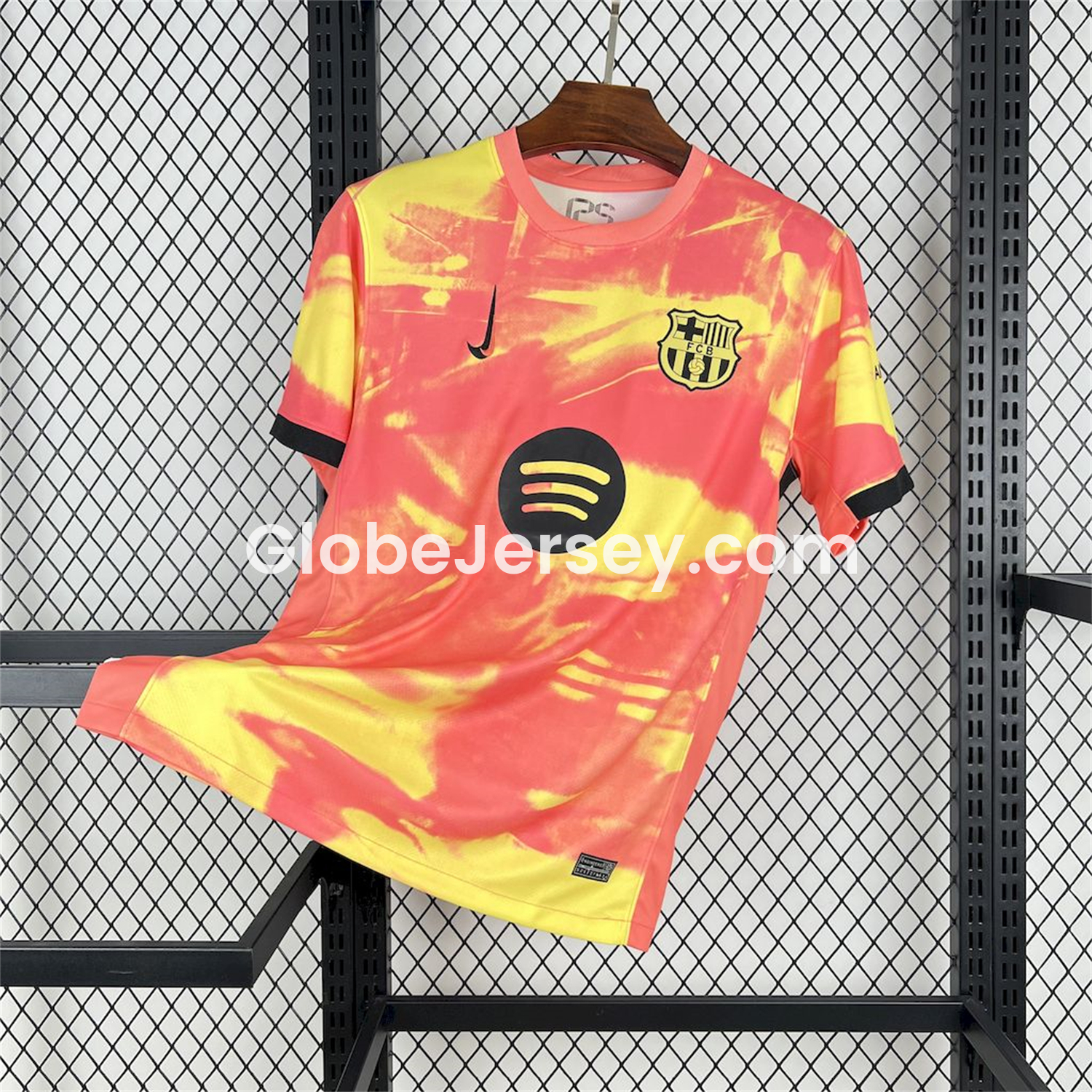 Barcelona 25-26 Yellow and Orange Camouflage Jersey - Fans Version