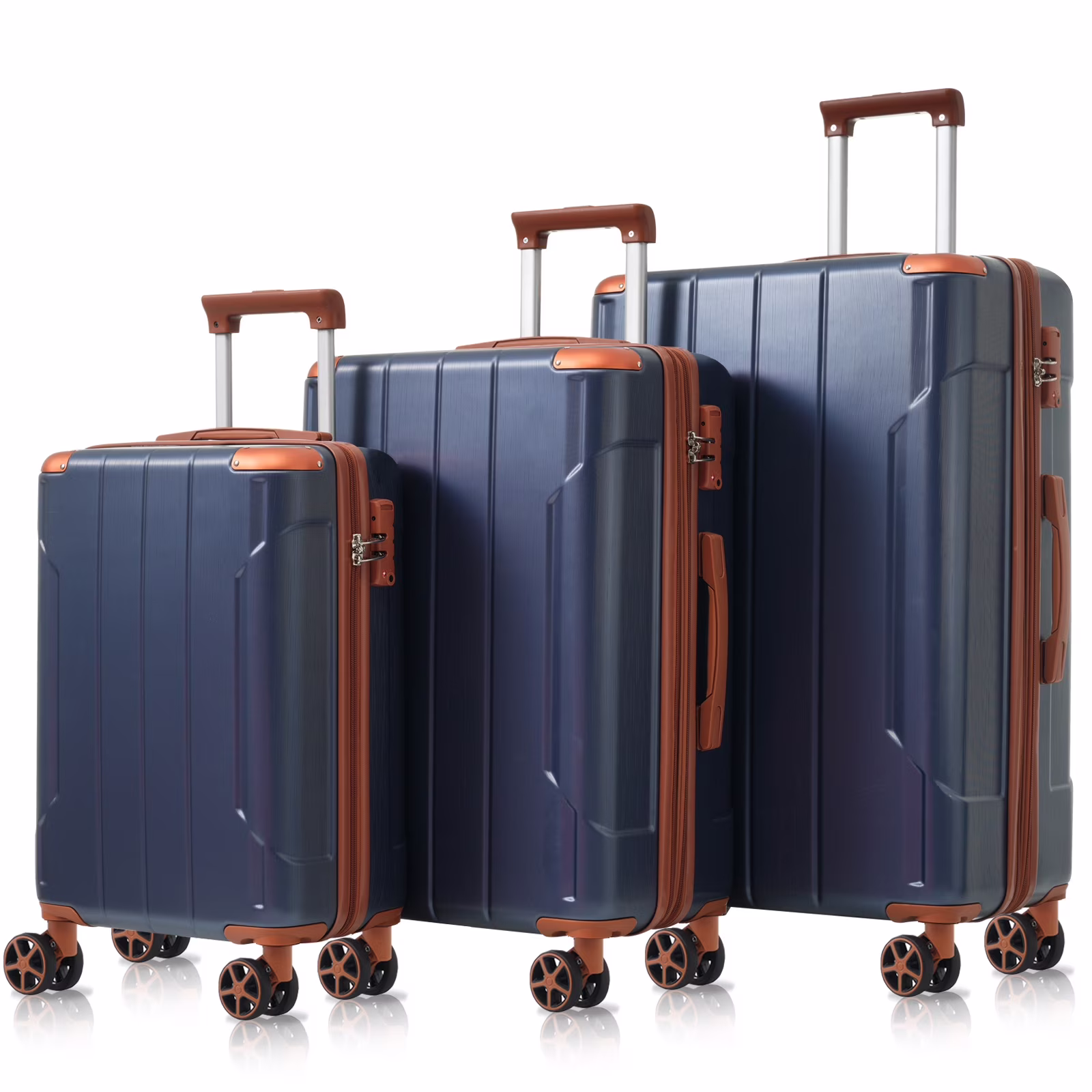 Luggage Sets 3 Piece, Expandable Hard shell ABS Suitcases with Double Spinner, Travel luggage Set