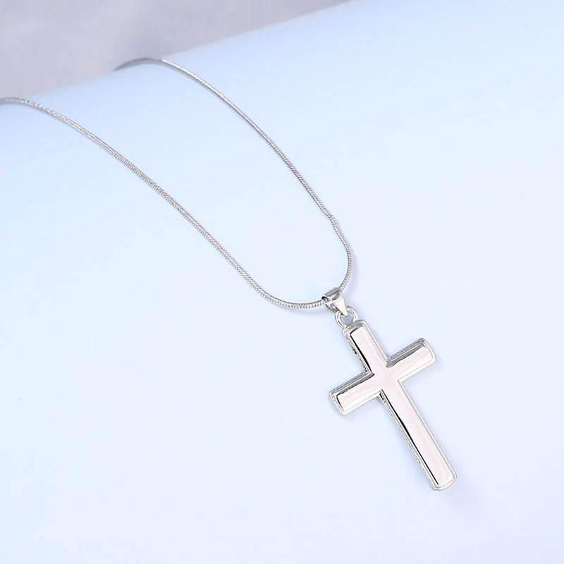 Sterling Silver 47th President “In God We Trust” Cross Necklace