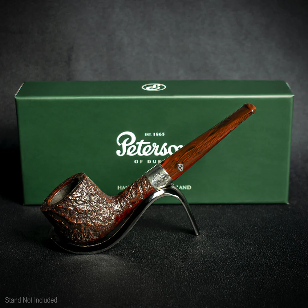 Peterson of Dublin Irish Harp Sandblasted Smoking Pipe - Shape 608