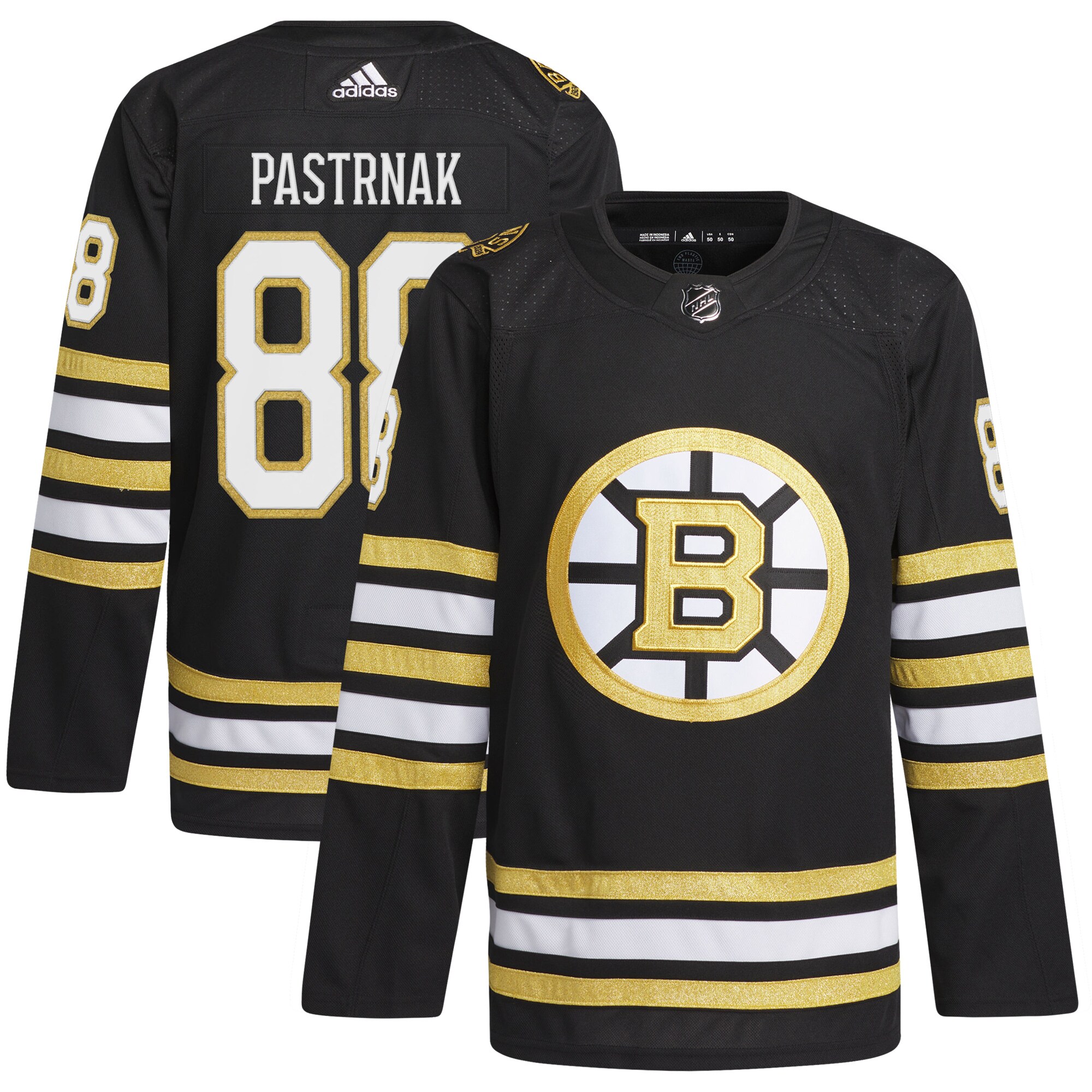 David Pastrnak Boston Bruins   Primegreen 100th Anniversary   Jersey – Black