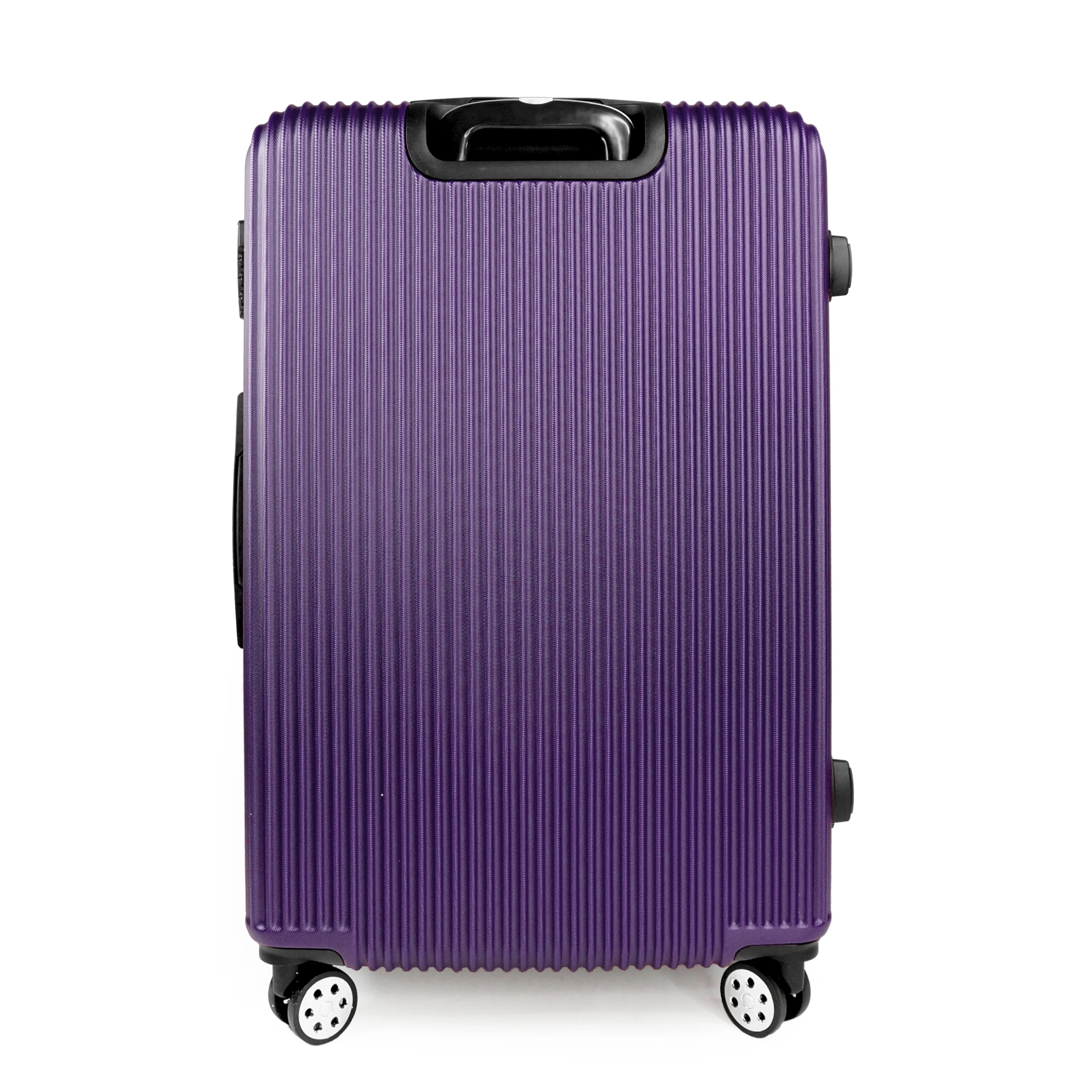K-Cliffs 3pcs Luggage Set Lightweight Expandable Hard sided ABS Spinner Travel Suitcase  Black