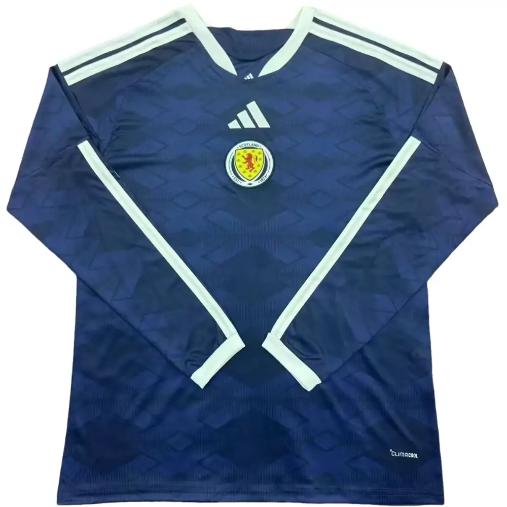 2026 World Cup Scotland Home Long Sleeve Jersey - Fans Edition