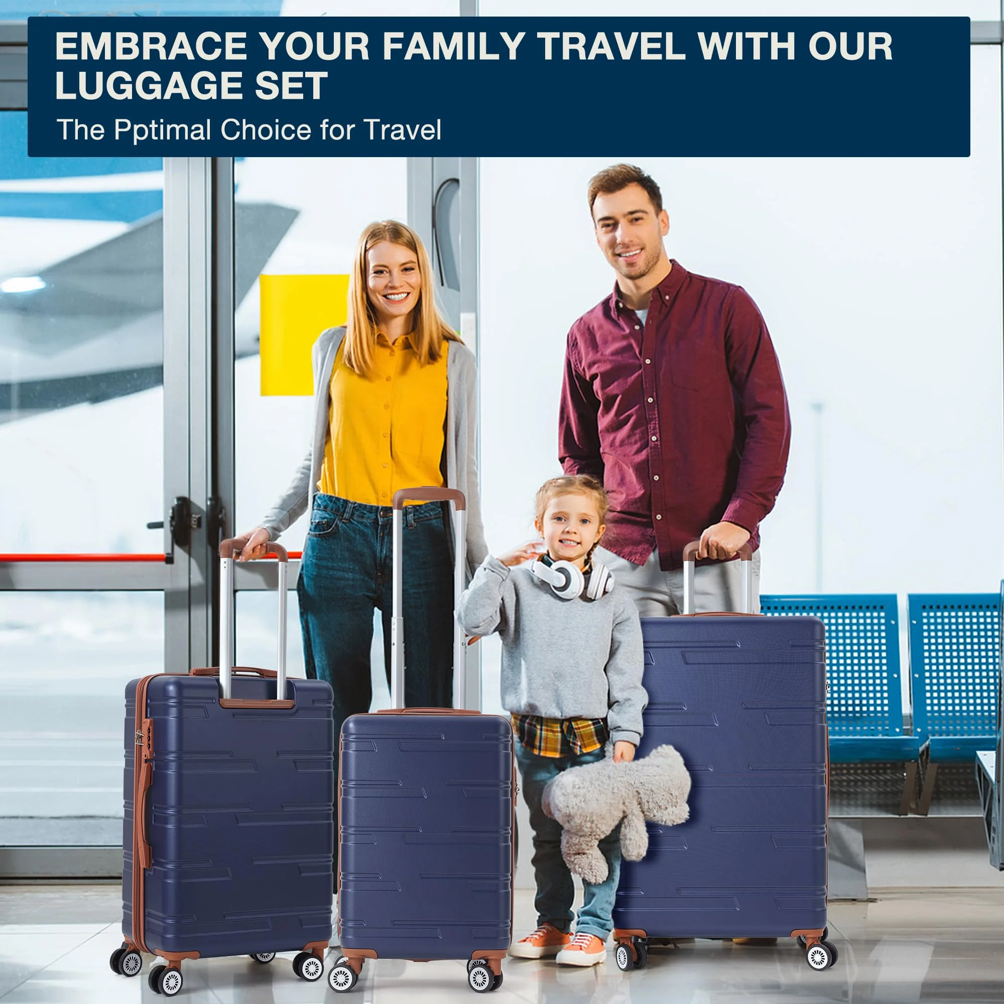 TROPOW Luggage Setss,Suitcases with Wheels,Luggage Expandable Suitcase 3 Piece Sets, Luggage Sets of 3 Piece Suitcase with Spinner Wheels, Hardshell Luggage 3 Piece Sets(20