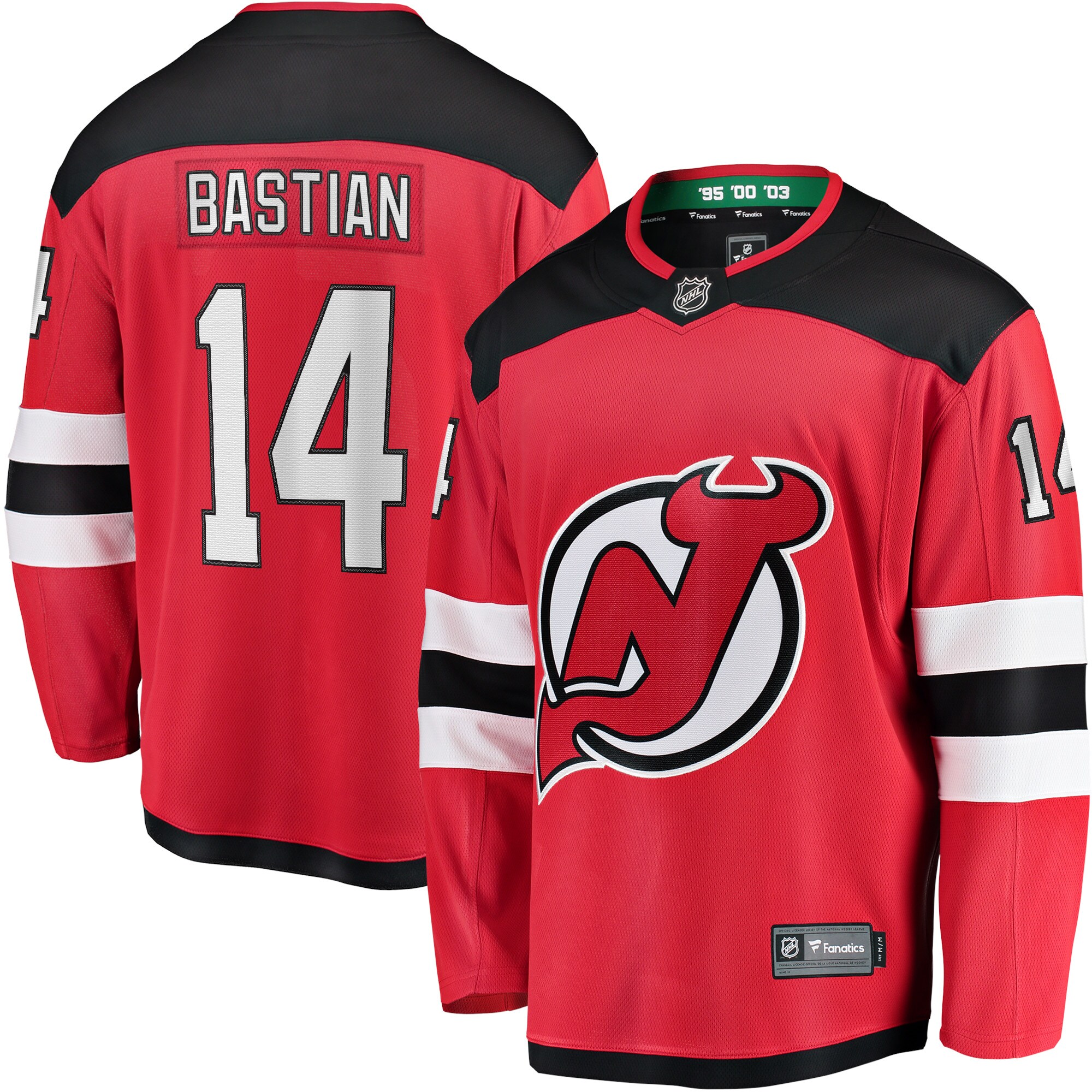 Nathan Bastian New Jersey Devils Fanatics Home Breakaway   Jersey – Red