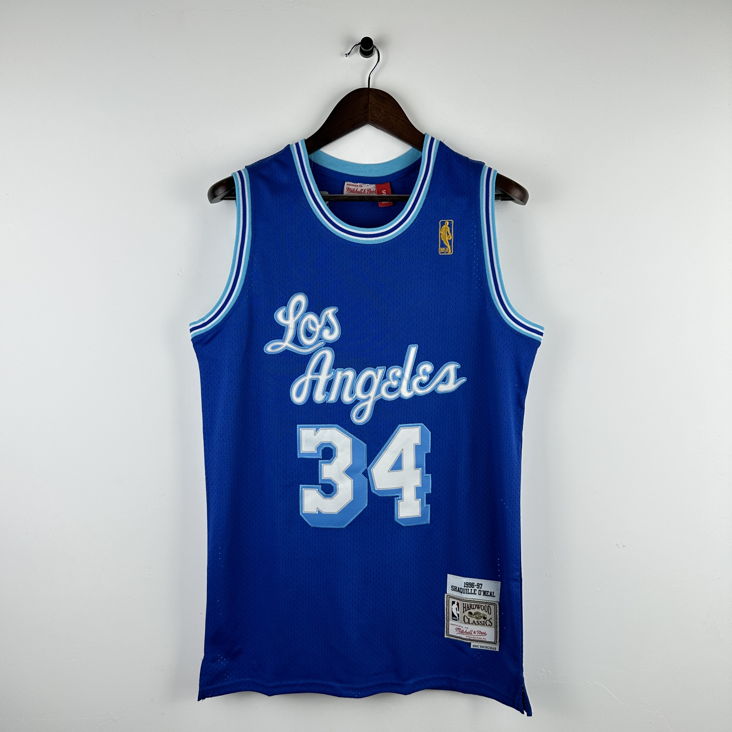 Embroidered MN retro jersey Lakers 96/97 season blue No. 34 O'Neal