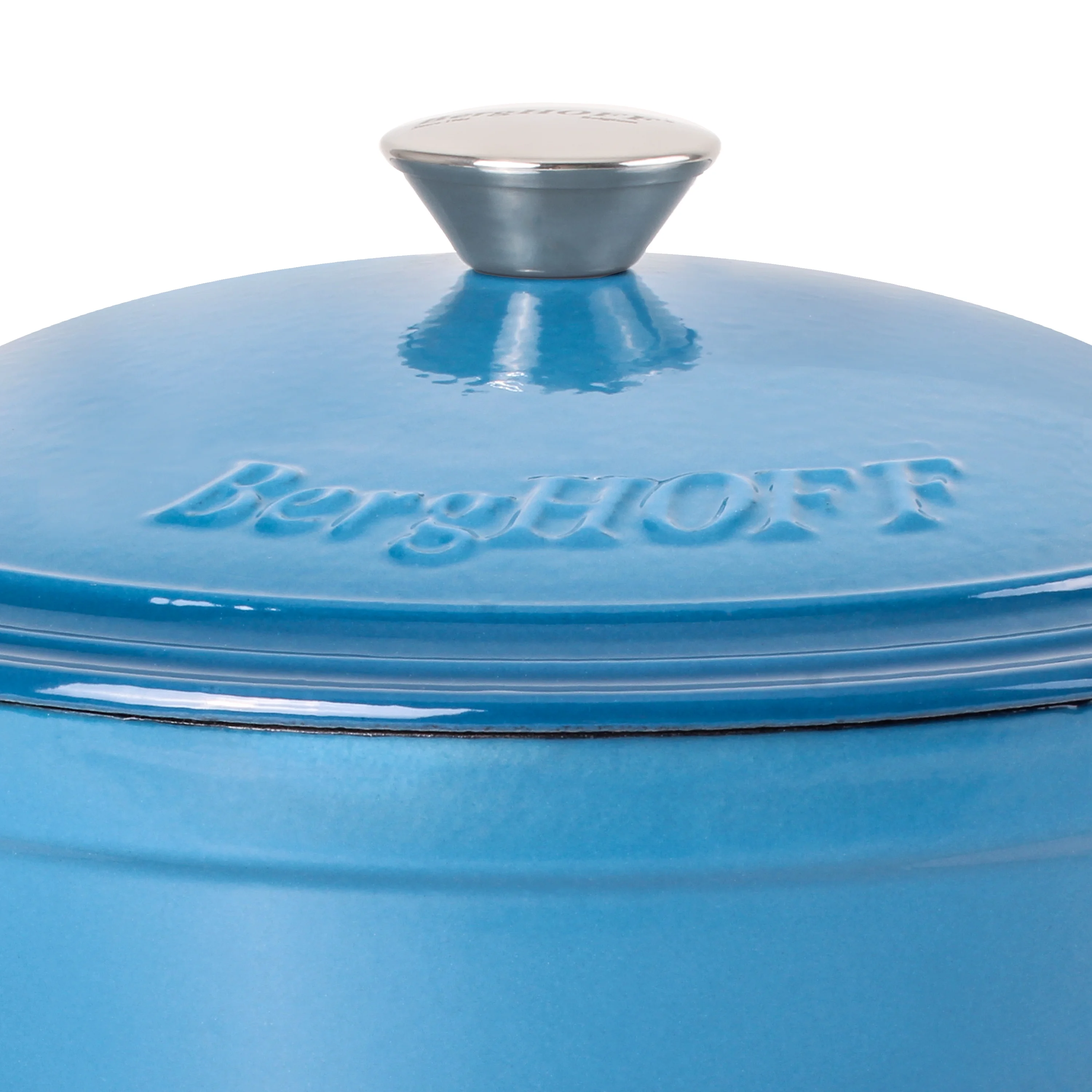 BergHOFF Neo 4Pc Cast Iron Set: 3qt. Covered Dutch Oven & 7qt. Covered Stockpot, Blue