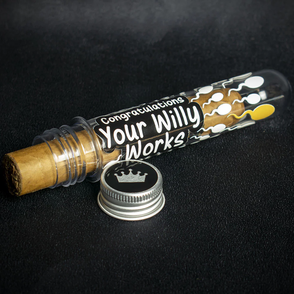 Baby Celebration Cigar Fun Edition Your Willy Works Gift Tube + Smoke-King Robusto
