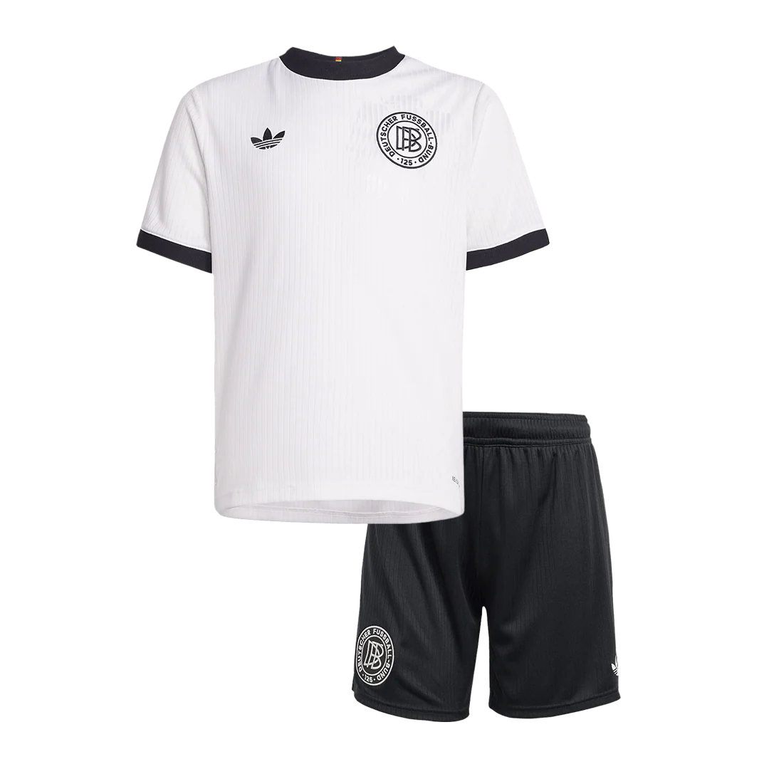 Germany 125th Anniversary Kid's Soccer Jersey Kit (Jersey+Shorts) 2025 White