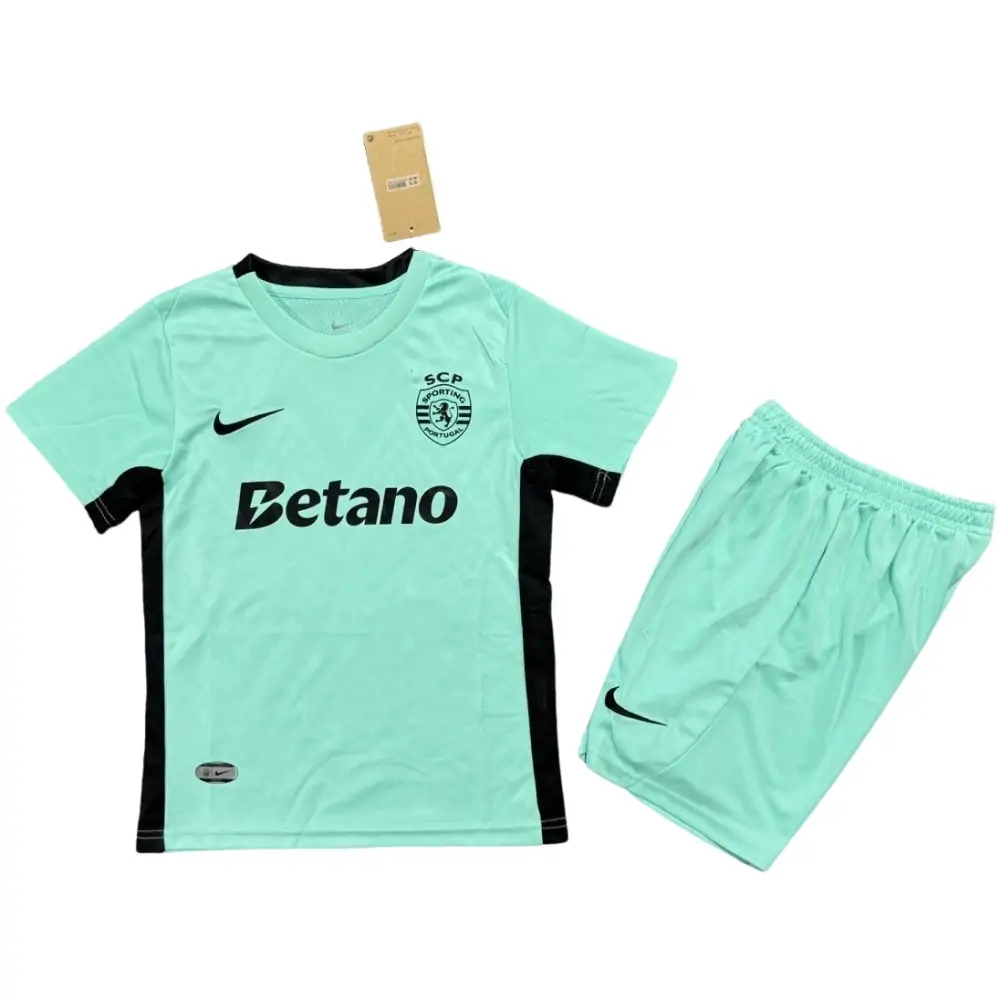 2025-26 Sporting CP Second Away Kit - Short Sleeve Children's suit Fans Edition
