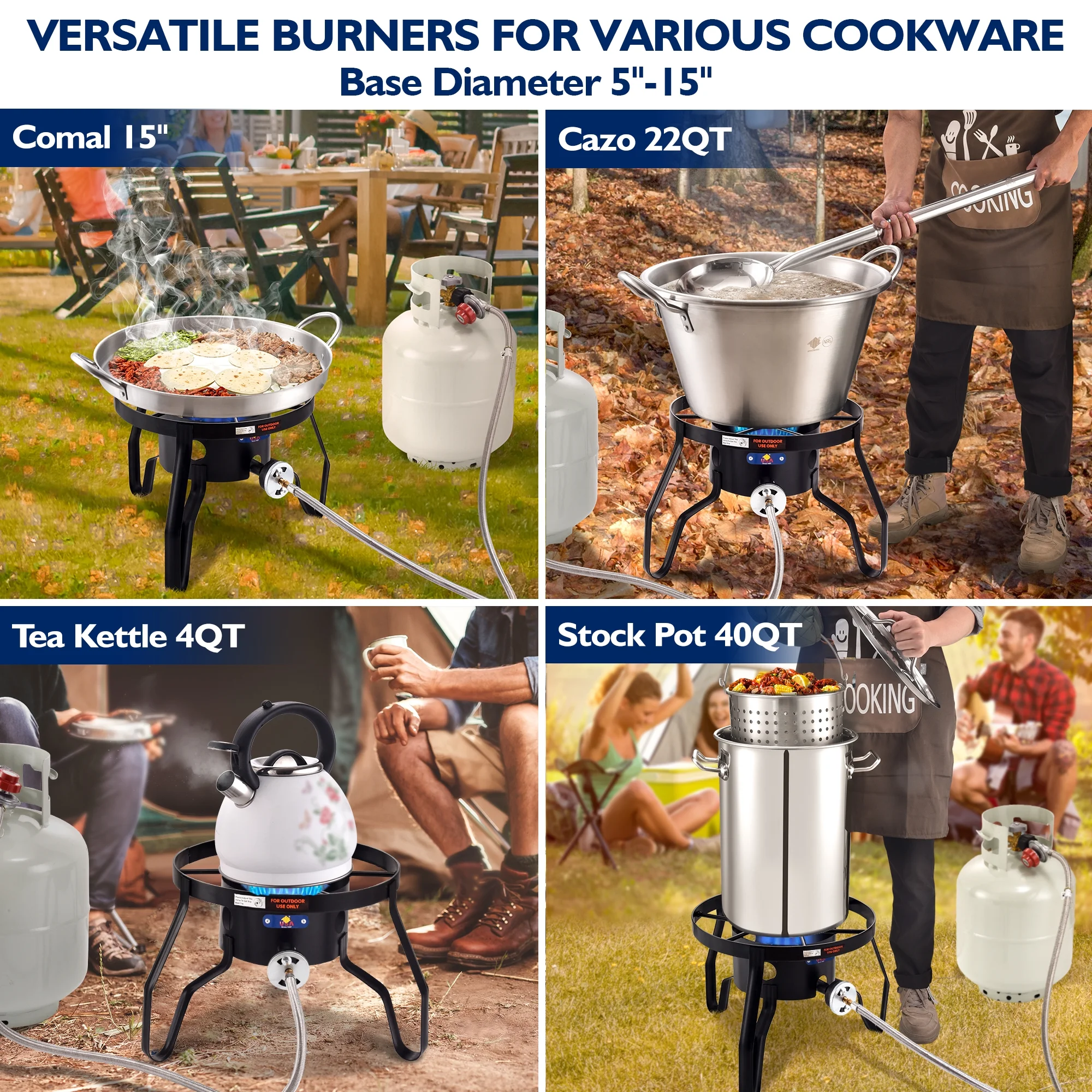41QT Outdoor Wok and Propane Stove Outdoor Cooker Set, 21