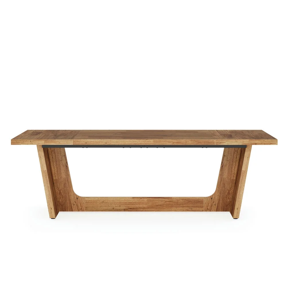 Resenkos Study Writing Desk, Computer Desk,70.8-Inch Executive Desk, Wood Study Computer Desk Writing Table,Brown