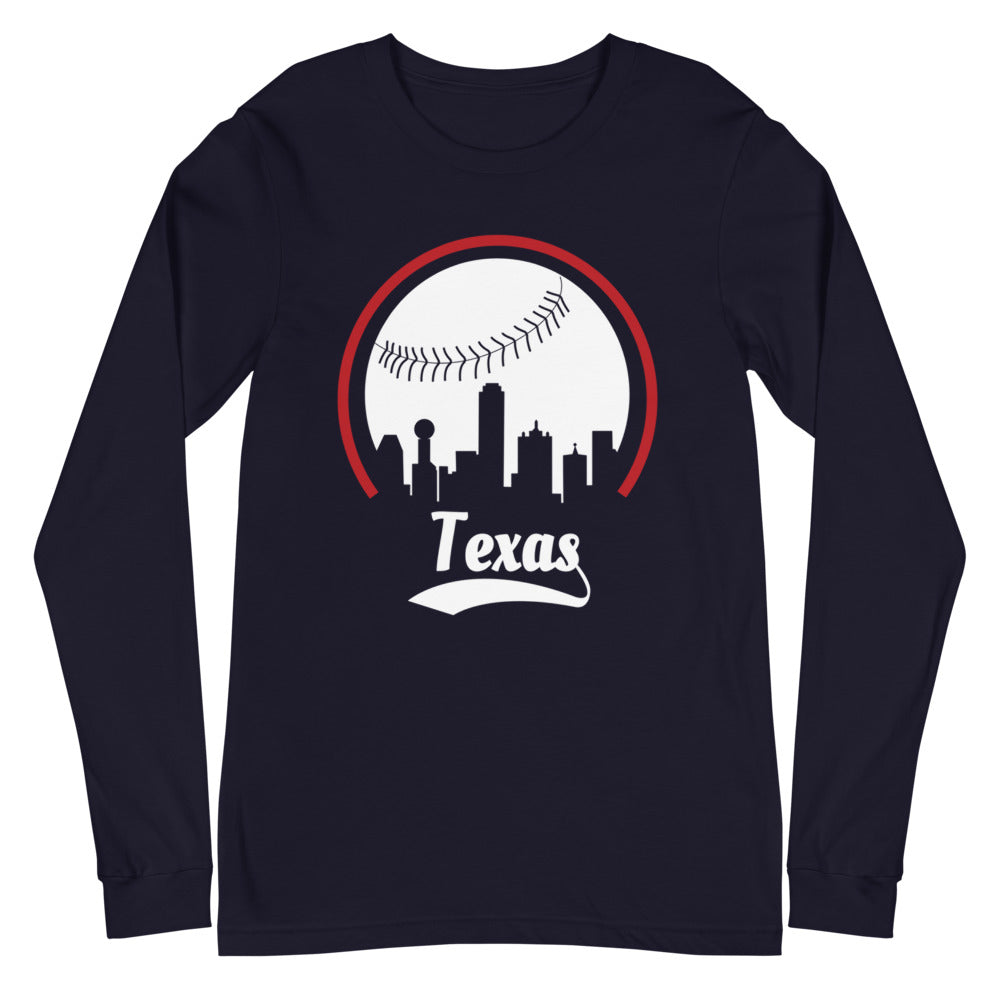 Unisex Texas Rangers Baseball Long Sleeve Tee Shirt