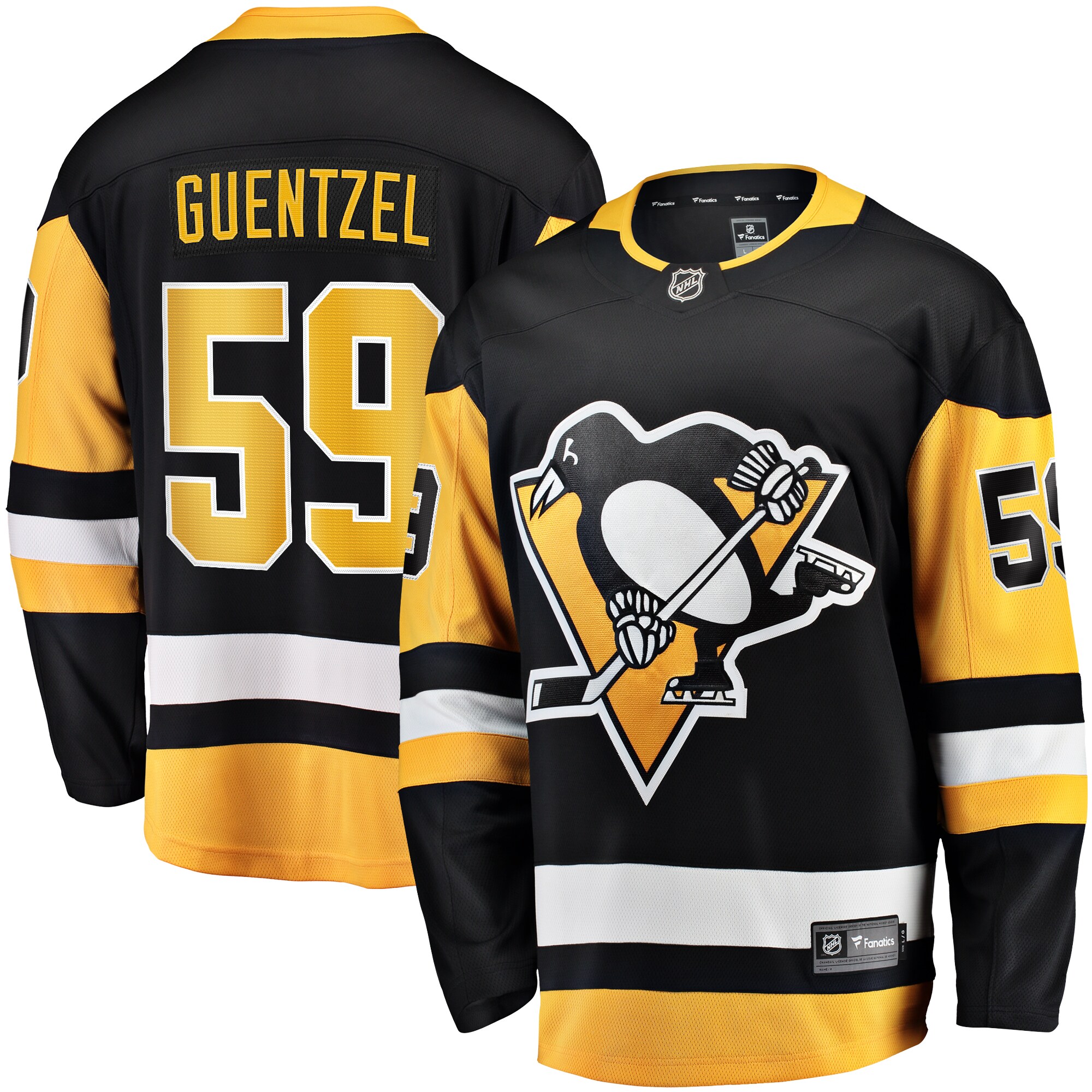 Jake Guentzel Pittsburgh Penguins Fanatics Home Breakaway Jersey – Black