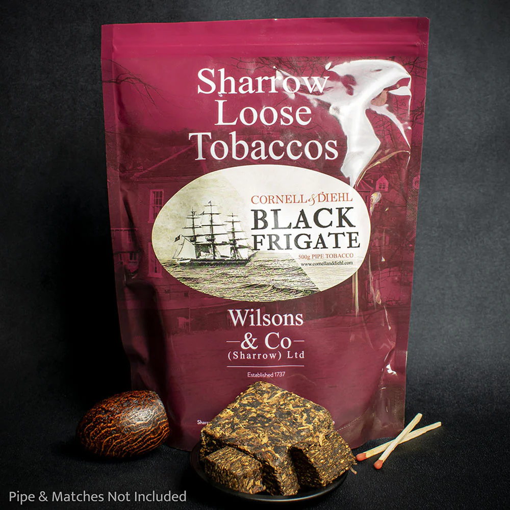 Cornell & Diehl Black Frigate Plug Pipe Tobacco (Rum) - 25g Loose