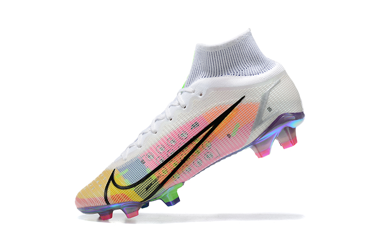 Assassin 14th generation high-top electroplated fully knitted waterproof FG football shoes