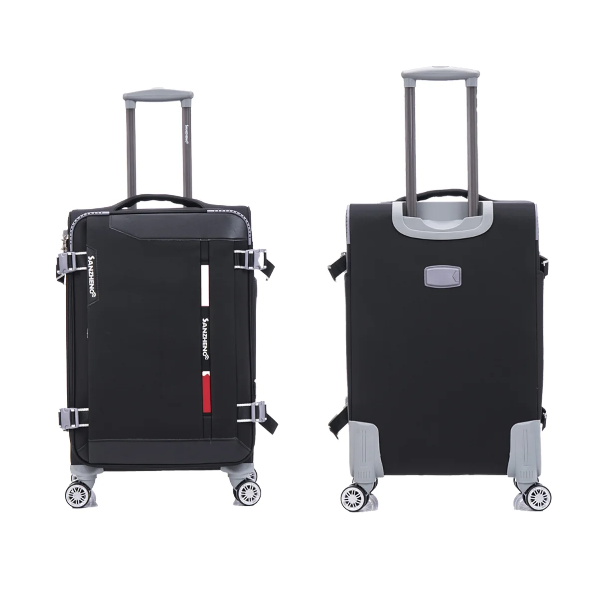 4-Piece Sage Green Softside Luggage Set with Spinner Wheels, Lightweight Expandable Suitcases (20