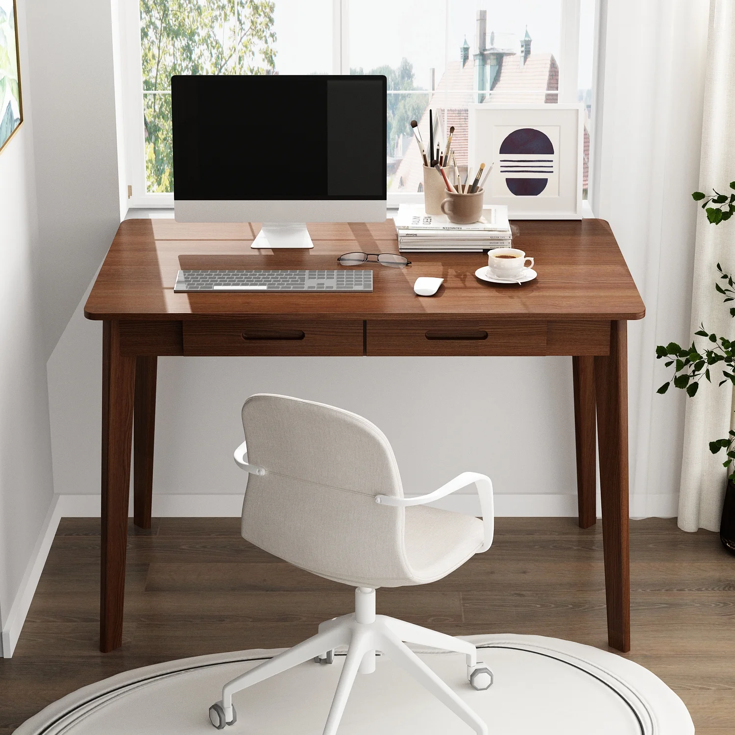 KULAGAGA Uptown Adult Lap Desks, Single Piece with Drawer, 21.7
