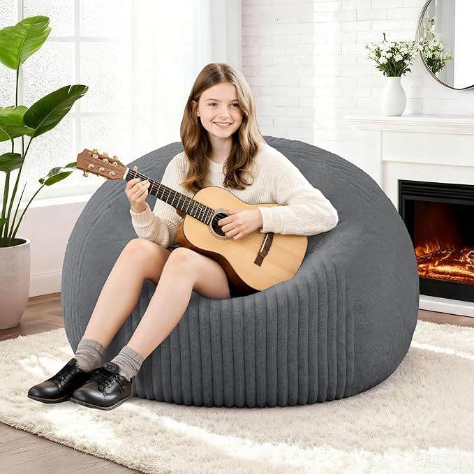 BUBBLEBEAN 2FT Bean Bag Chairs Teardrop Beanbag Chair