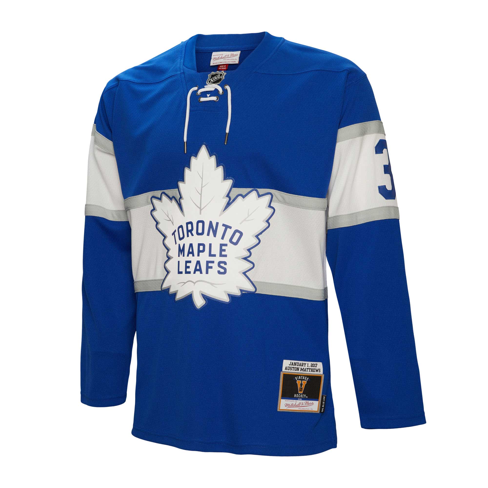 Auston Matthews Toronto Maple Leafs Mitchell & Ness  2017 Winter Classic Blue Line   Jersey – Blue