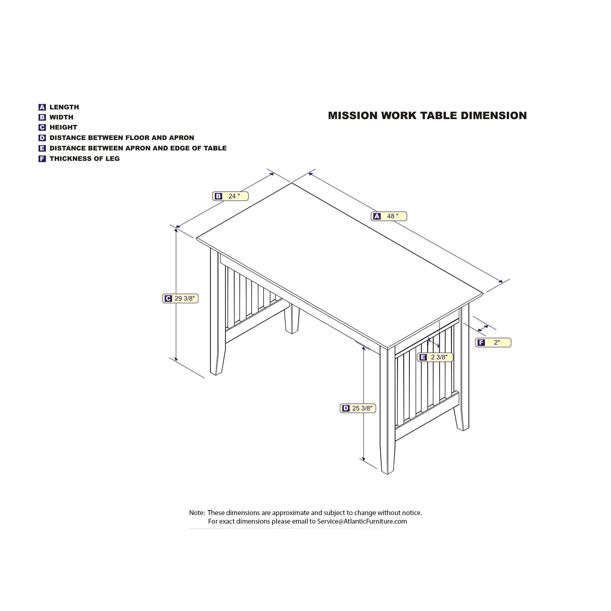 Mission Writing Desk in Walnut or Caramel