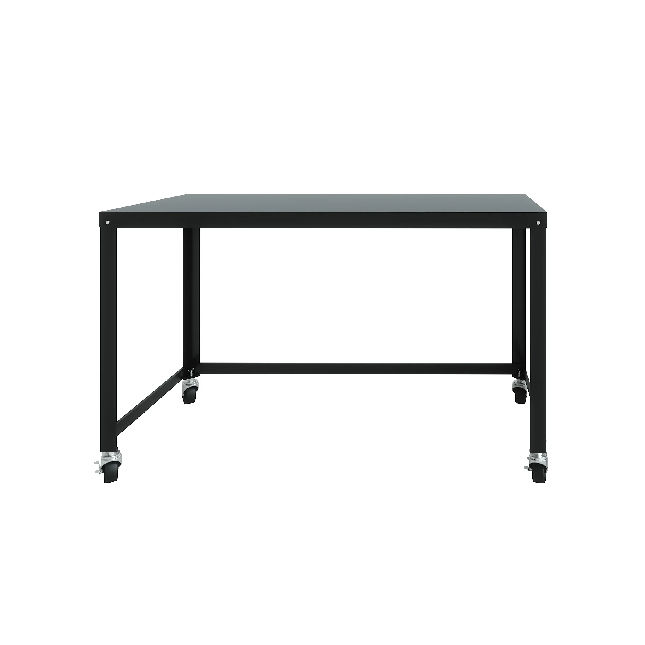 Space Solutions Ready-to-Assemble 48-inch Wide Mobile Metal Desk for Home Office, Navy