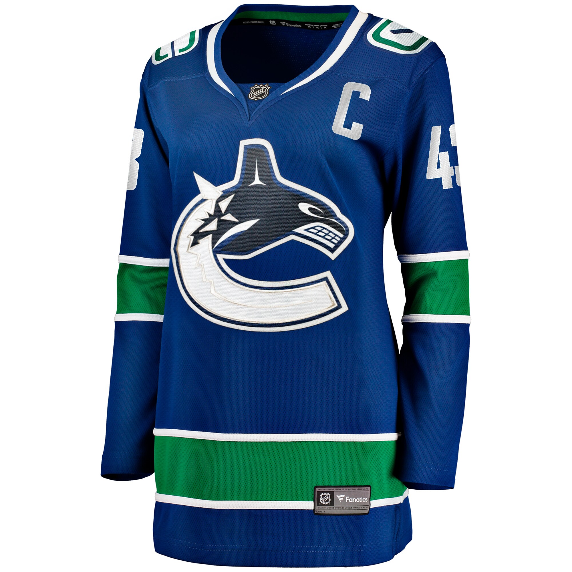 Quinn Hughes Vancouver Canucks Fanatics Women’s Home Breakaway   Jersey – Blue