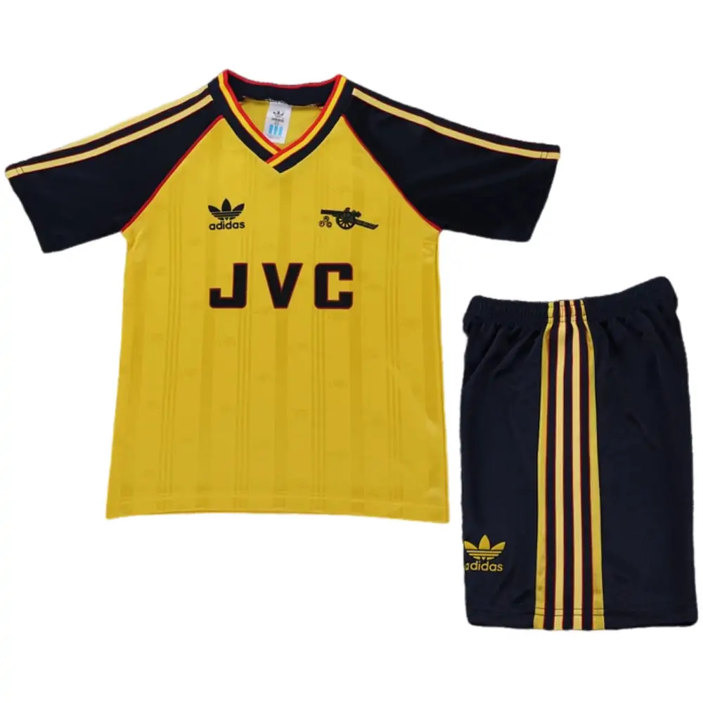 1988-90 Arsenal Away Retro Children's Jersey Set - Fans Edition