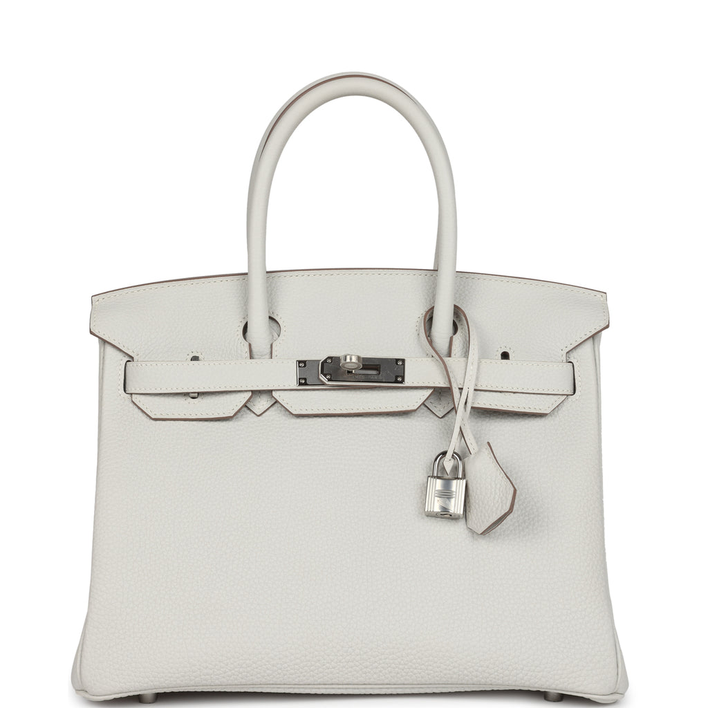 Birkin 30 Gris Pale Togo Palladium Hardware